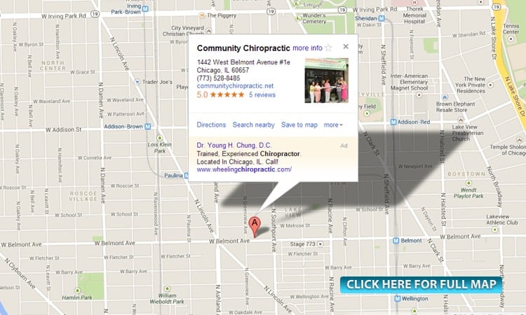 Chicago chiropractic map